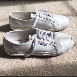 Superga white leather sneakers - Brand New!